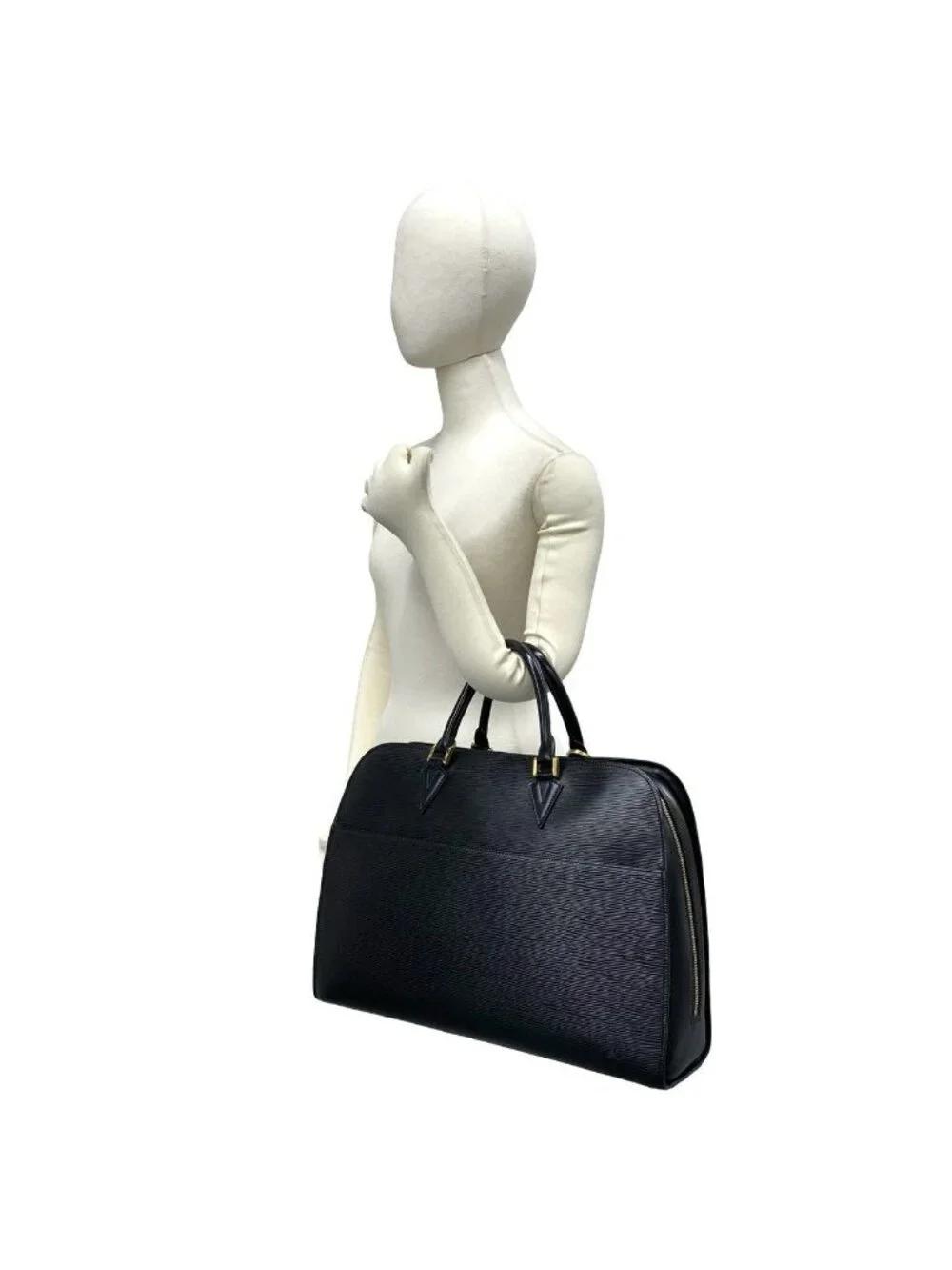 Louis Vuitton Sorbonne Epi Leather Business Briefcase Handbag Noir